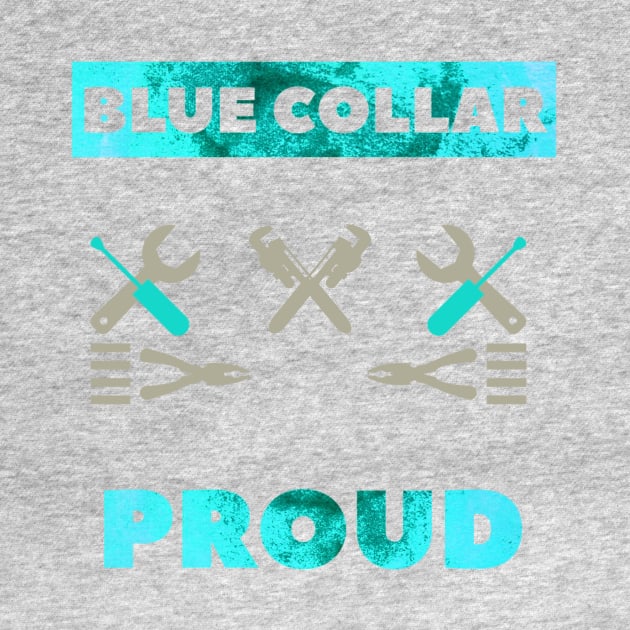 Blue Collar Proud Wrench Hvac Tech Pride by The Hvac Gang